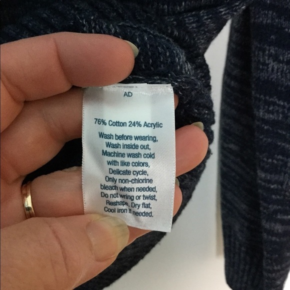 Men’s Urban Pipeline S Small 34 - 36 Cardigan Sweater Navy Blue Long Sleeve NWT - Picture 7 of 8